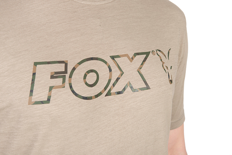 cfx233_238_fox_khaki_marl_t_shirt_front_logo_detailjpg