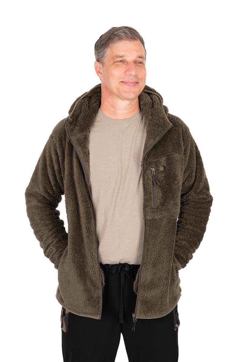 Khaki teddy jacket best sale