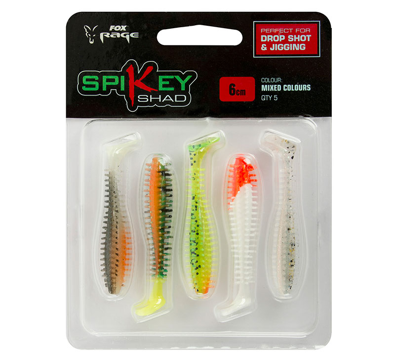 Spikey Shad Mixed Colours 6cm
