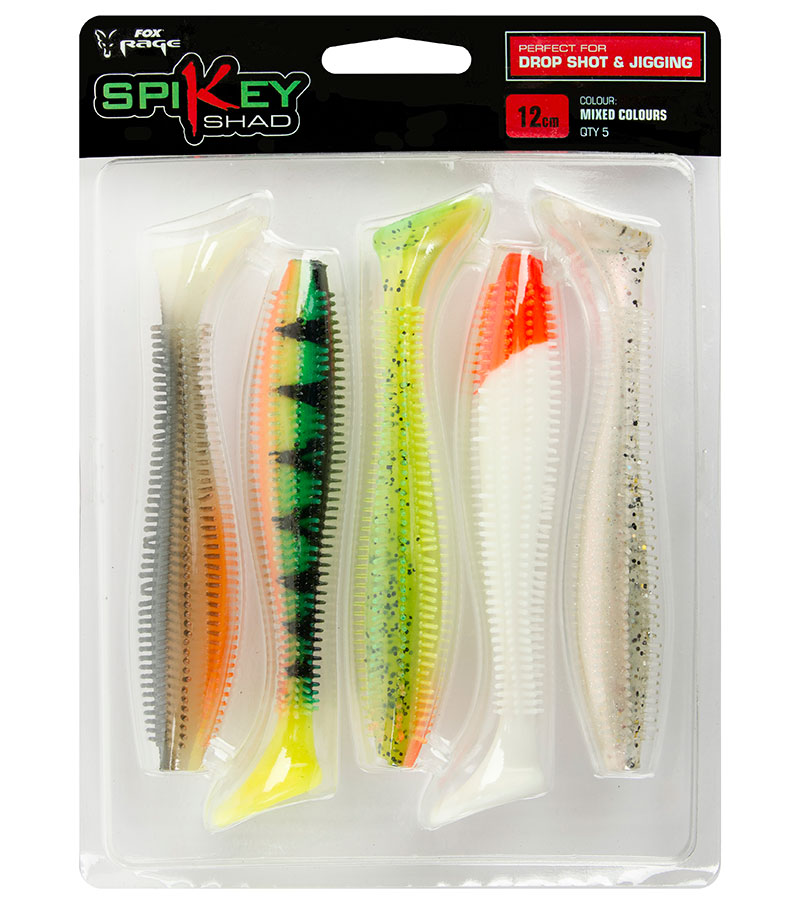 Spikey Shad Mixed Colours 12cm