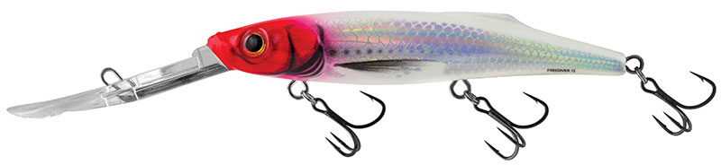 Salmo Freediver 12cm Holographic Red Head - Super Deep Runner Floating