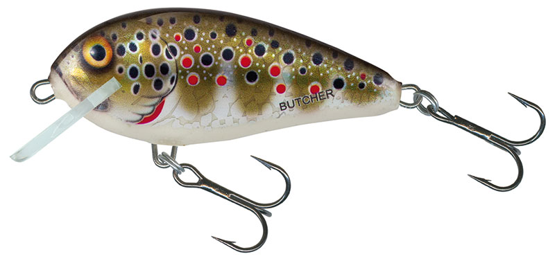 Salmo Butcher 5cm Holographic Brown Trout - Floating