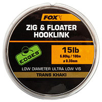 Zig & Floater Hooklink Trans Khaki 15lb